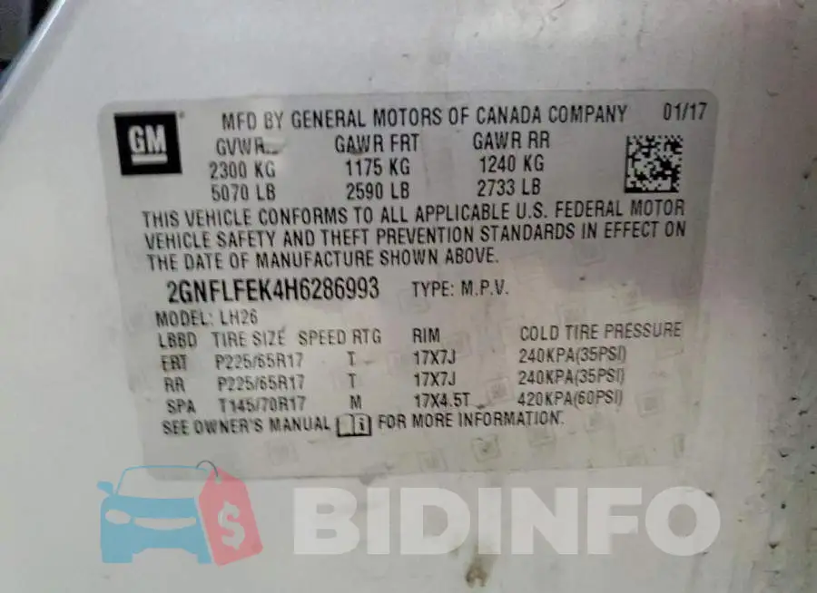 2GNFLFEK4H6286993 Photo# 13