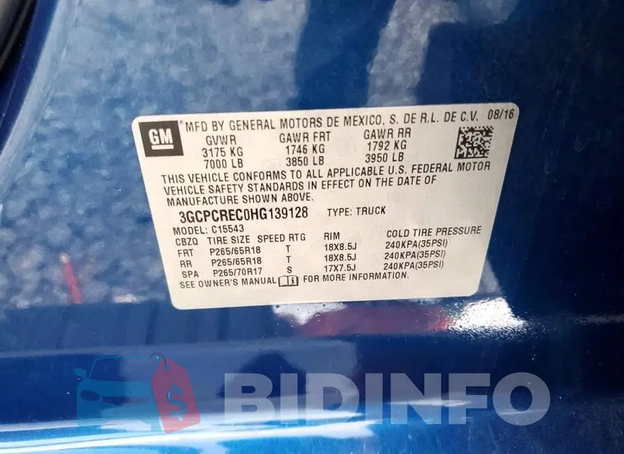 3GCPCREC0HG139128 Photo# 13