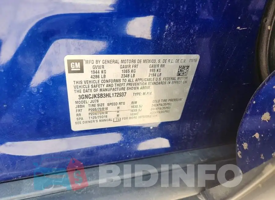 3GNCJKSB3HL172937 Photo# 13