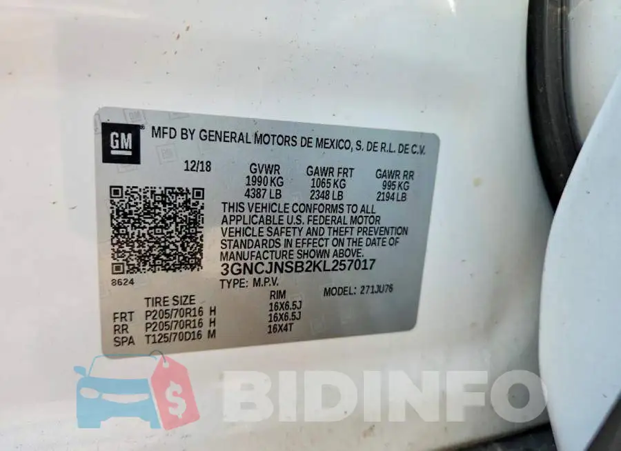 3GNCJNSB2KL257017 Photo# 13