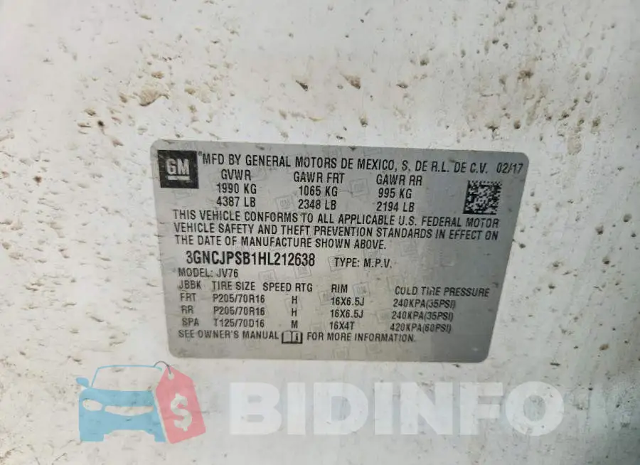 3GNCJPSB1HL212638 Photo# 12