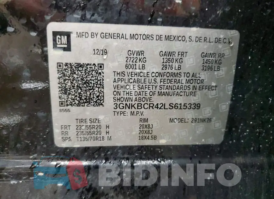 3GNKBCR42LS615339 Photo# 13