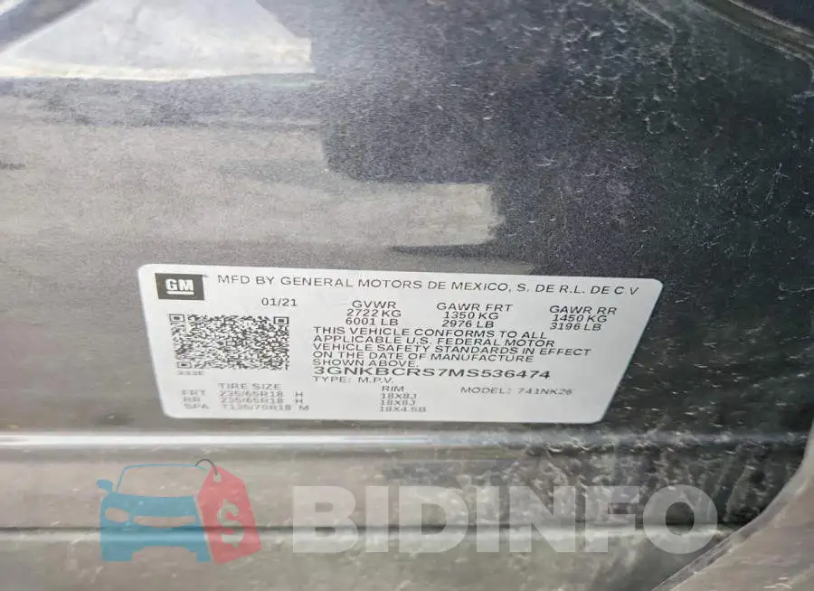 3GNKBCRS7MS536474 Photo# 14