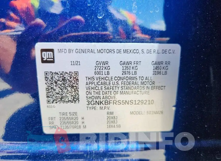 3GNKBFRS5NS129210 Photo# 12