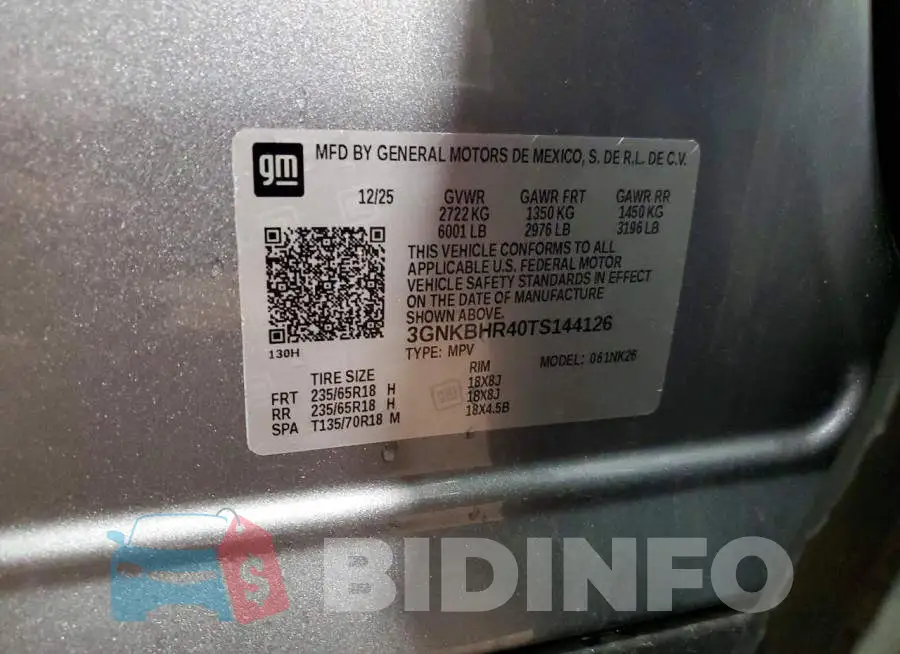 3GNKBHR40TS144126 Photo# 13