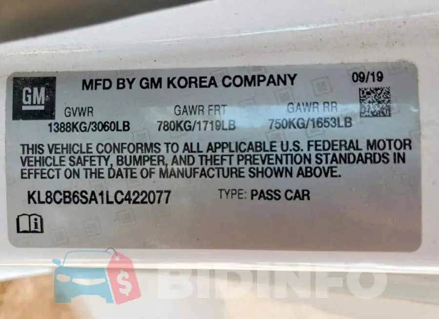 KL8CB6SA1LC422077 Photo# 13