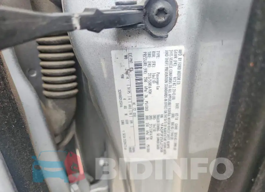 1FADP3F25JL272430 Photo# 12