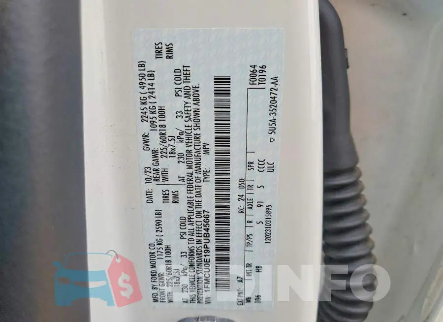 1FMCU0E19PUB45667 Photo# 12