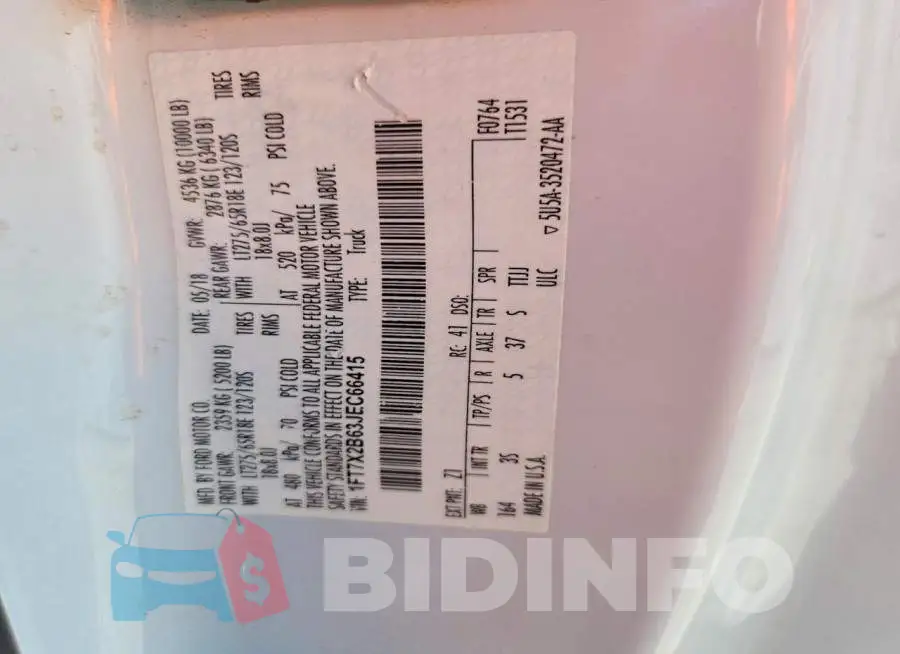 1FT7X2B63JEC66415 Photo# 12