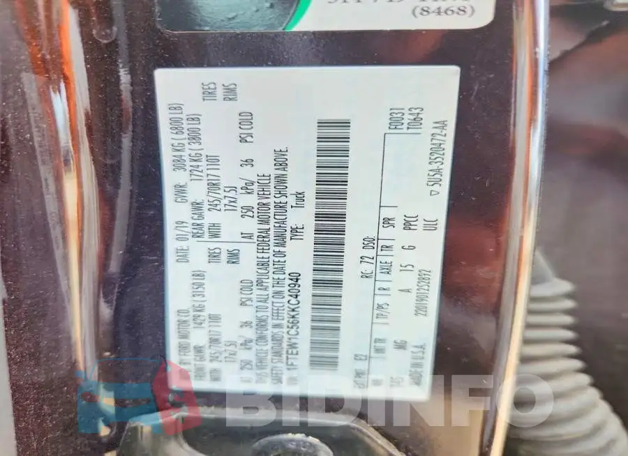 1FTEW1C56KKC40940 Photo# 13