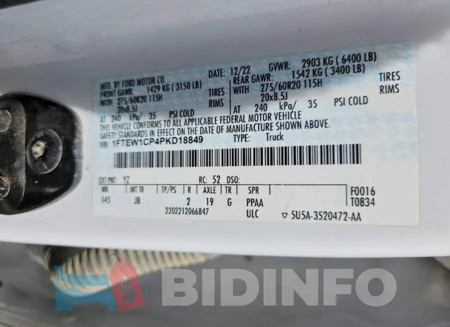1FTEW1CP4PKD18849 Photo# 13