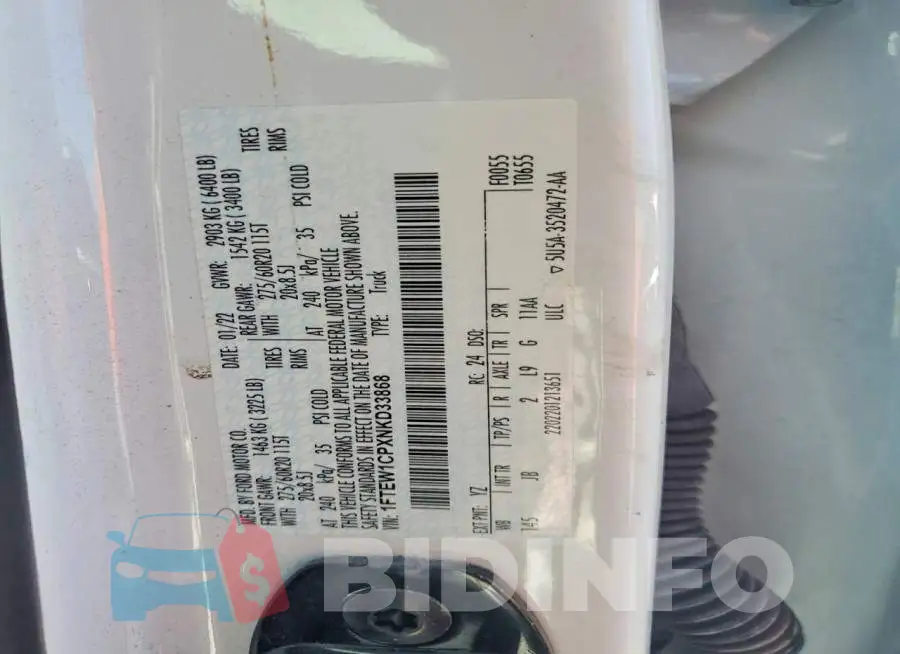 1FTEW1CPXNKD33868 Photo# 12