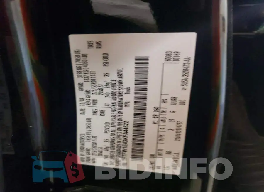 1FTFW1E43KFA44522 Photo# 13