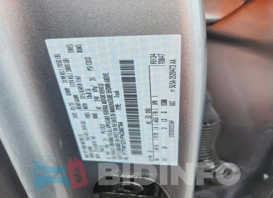 1FTFW1E51PKD86784 Photo# 12