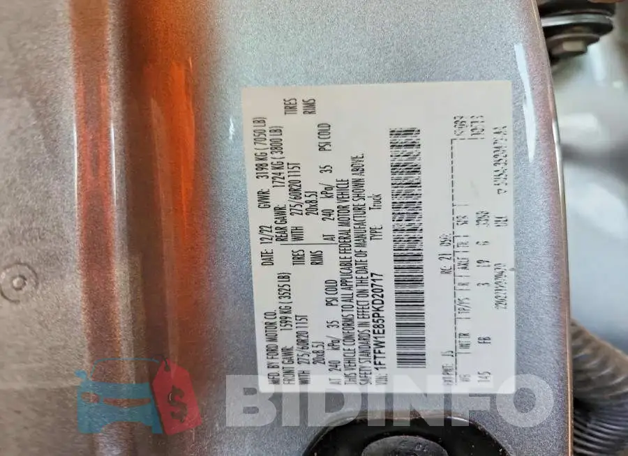 1FTFW1E85PKD20717 Photo# 12