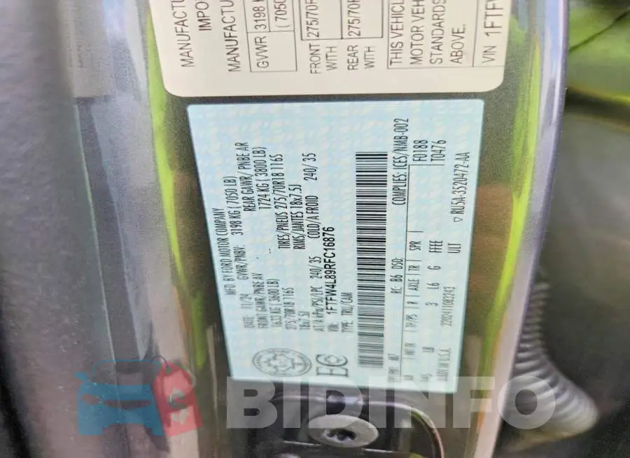 1FTFW4L89RFC16876 Photo# 12