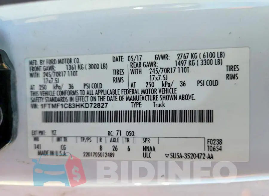 1FTMF1C83HKD72827 Photo# 12