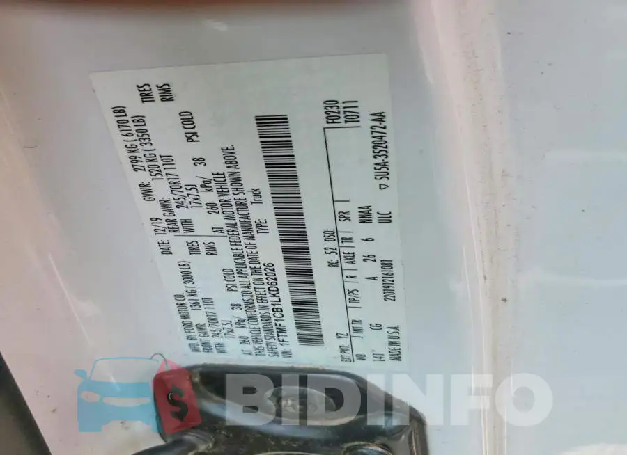 1FTMF1CB1LKD62026 Photo# 12
