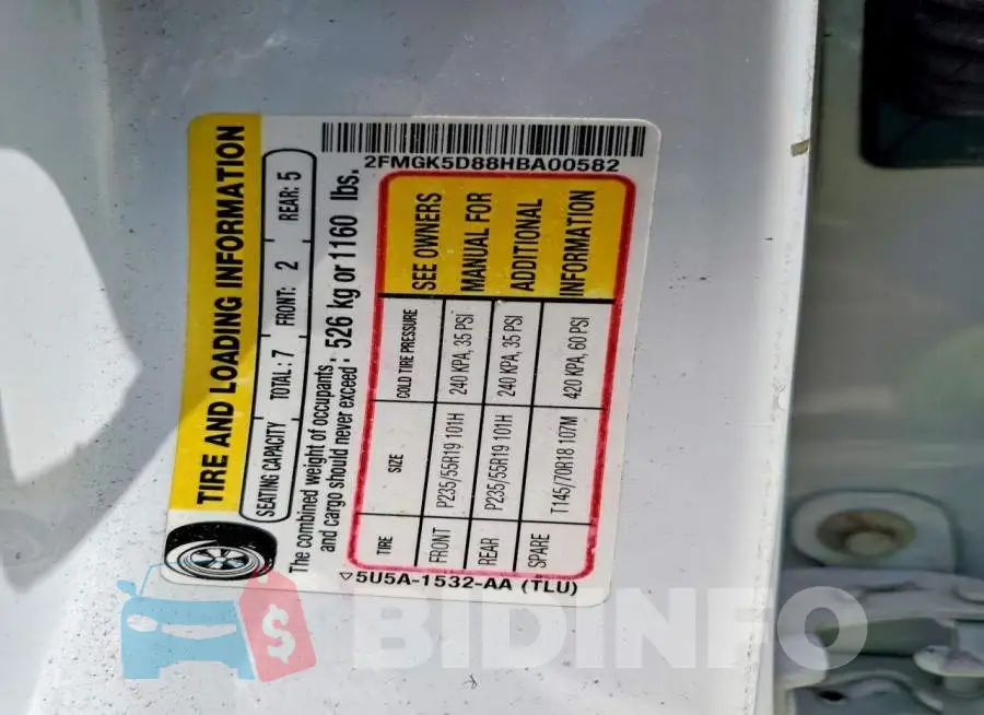 2FMGK5D88HBA00582 Photo# 13