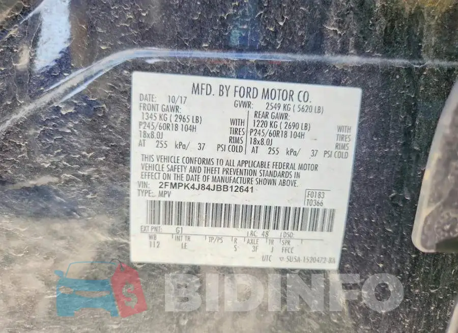 2FMPK4J84JBB12641 Photo# 12