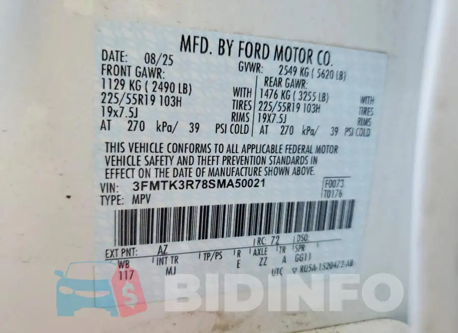 3FMTK3R78SMA50021 Photo# 13