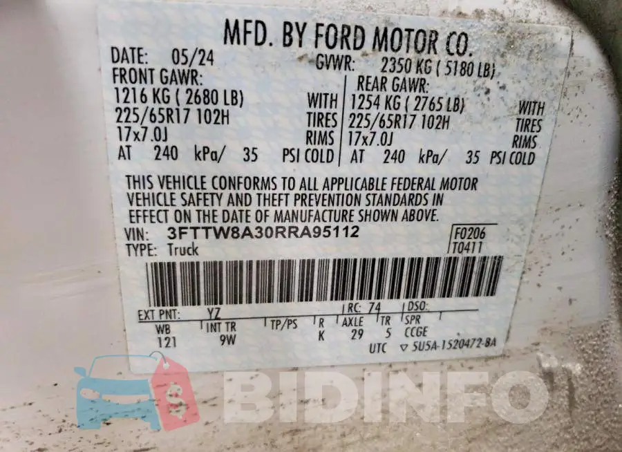 3FTTW8A30RRA95112 Photo# 12