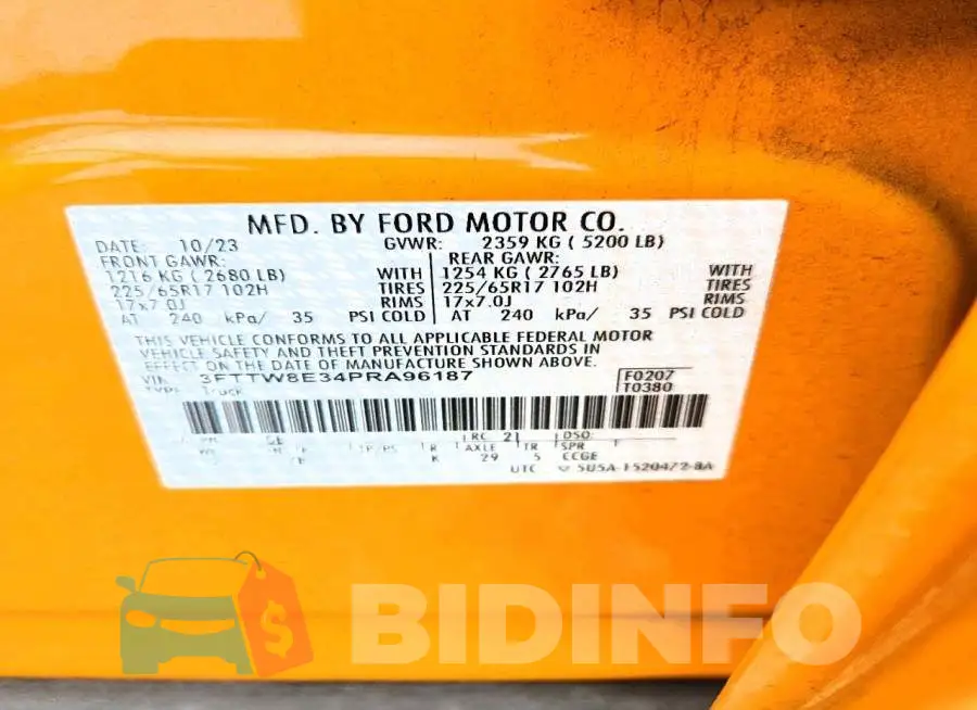 3FTTW8E34PRA96187 Photo# 13