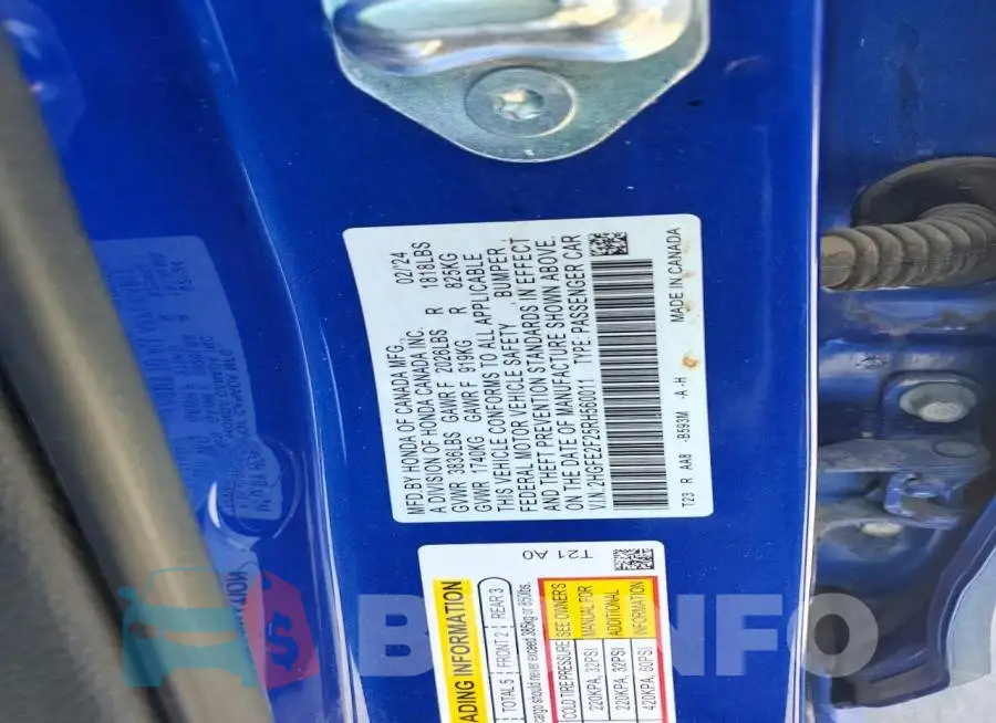 2HGFE2F25RH560011 Photo# 13