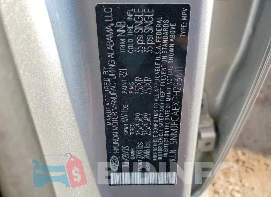 5NMJFCAEXPH293611 Photo# 13