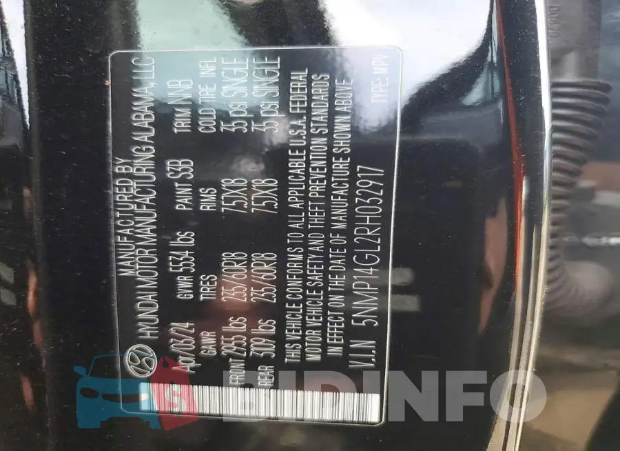 5NMP14GL2RH032917 Photo# 13