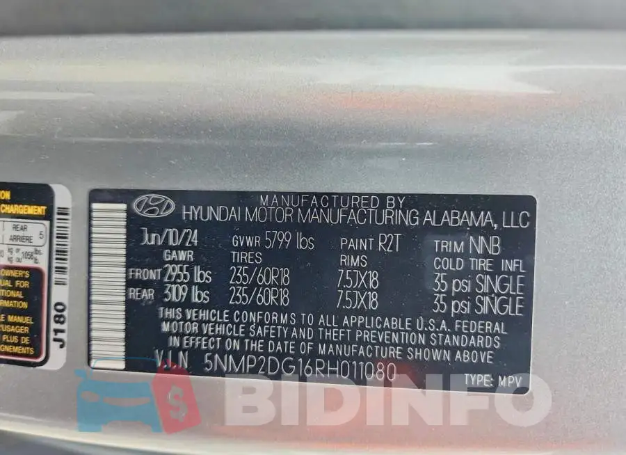 5NMP2DG16RH011080 Photo# 13