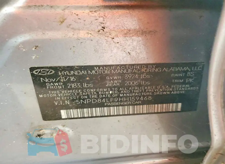 5NPD84LF9HH159468 Photo# 12