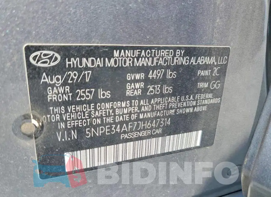 5NPE34AF7JH647314 Photo# 13