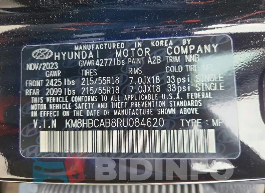 KM8HBCAB8RU084620 Photo# 12