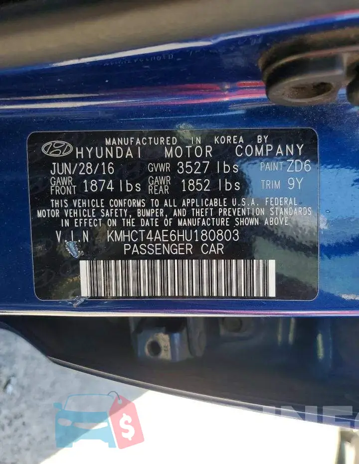 KMHCT4AE6HU180803 Photo# 13