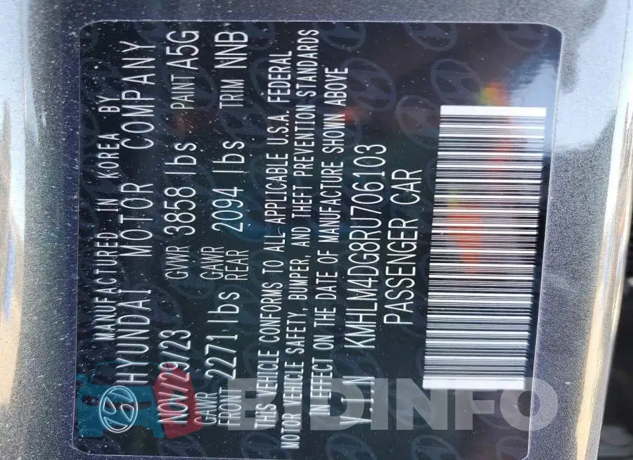 KMHLM4DG8RU706103 Photo# 12
