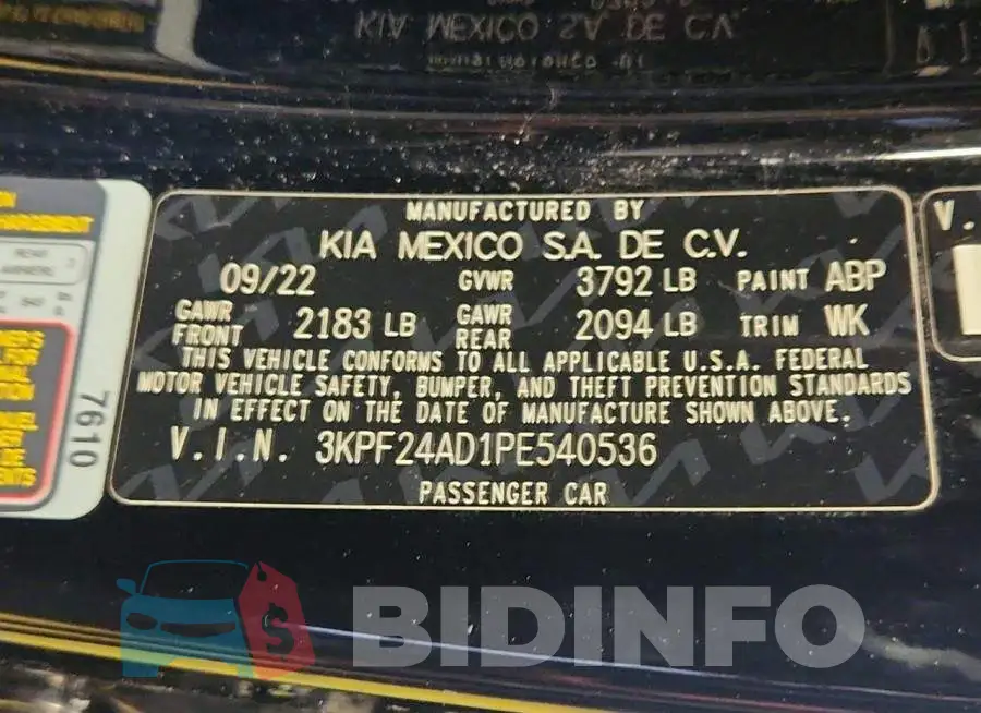 3KPF24AD1PE540536 Photo# 12