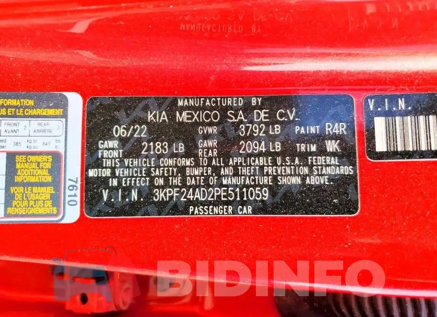 3KPF24AD2PE511059 Photo# 13
