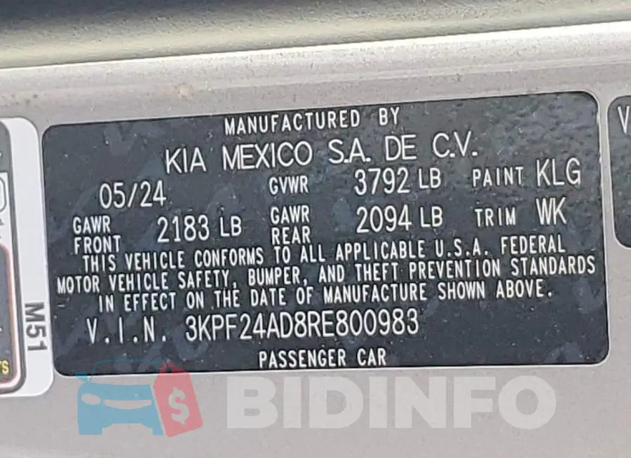 3KPF24AD8RE800983 Photo# 12