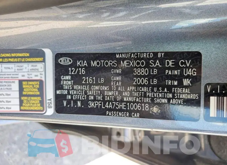 3KPFL4A75HE100618 Photo# 12
