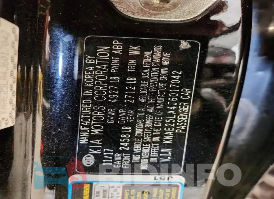 KNAE25LA4J6017042 Photo# 12