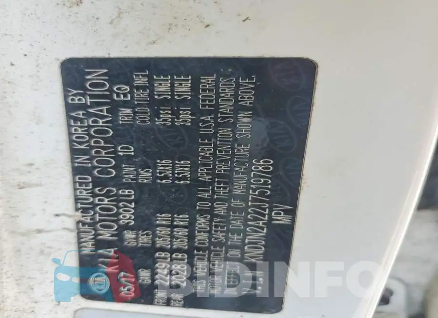 KNDJN2A22J7519786 Photo# 12
