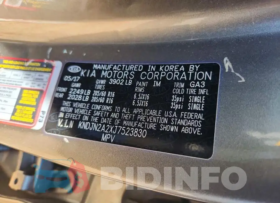 KNDJN2A2XJ7523830 Photo# 12