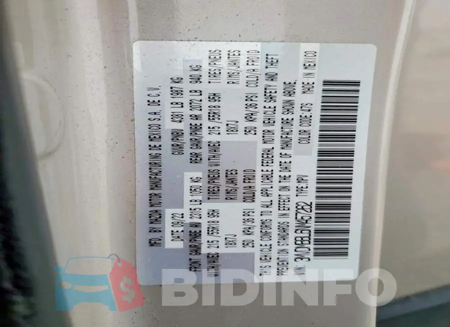 3MVDMBBL6NM457262 Photo# 14