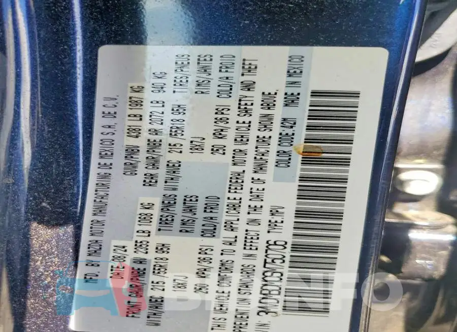 3MVDMBDM0SM750706 Photo# 13
