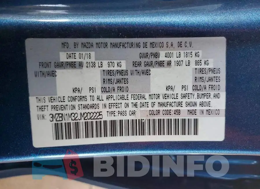 3MZBN1M32JM202225 Photo# 12