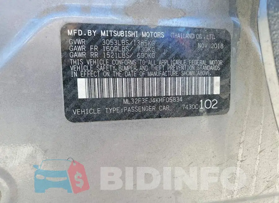 ML32F3FJ4KHF05834 Photo# 13