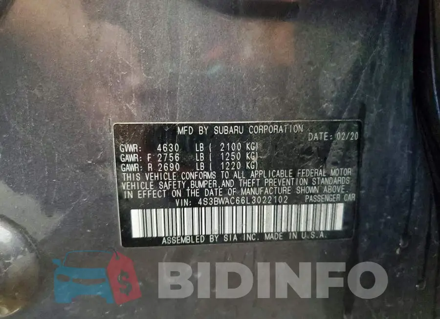 4S3BWAC66L3022102 Photo# 13