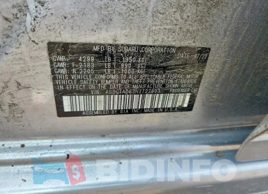 4S3GTAD63N3727603 Photo# 12