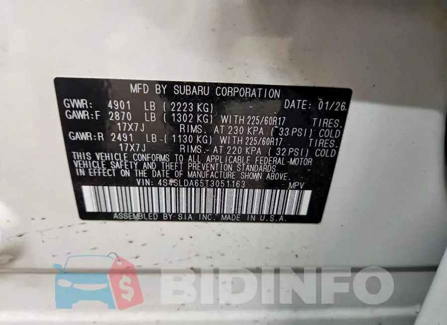 4S4SLDA65T3051163 Photo# 14